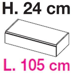 Base H 24 cm / W 105 cm