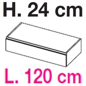 Base H 24 cm / W 120 cm