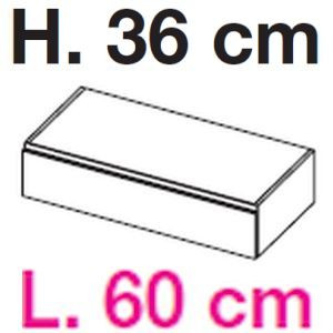 Base H 36 cm / L 60 cm
