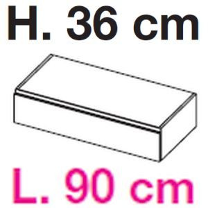 Base H 36 cm / W 90 cm