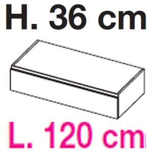 Base H 36 cm / W 120 cm