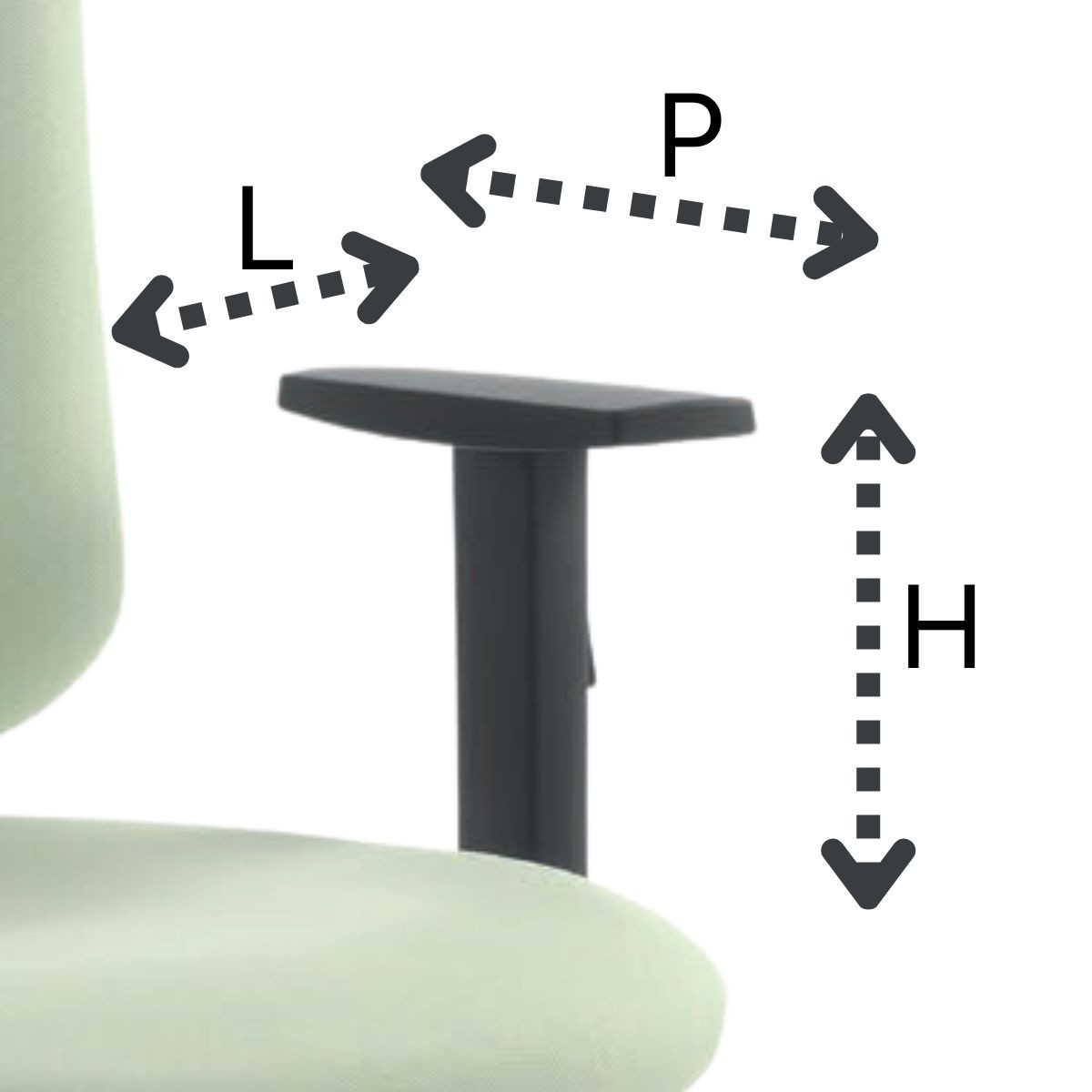 Armrests with 3D movement (H - P - L)