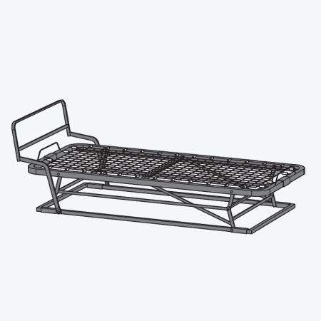 Automatic pull-out bedstead on wheels 80x190