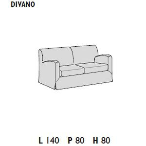 2 seater sofa (W 140 D 80 H 80 cm)