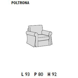 Poltrona (L 93 P 80 H 92 cm)