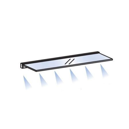 Glass shelf 8mm thick  - with shelf support bar with led 